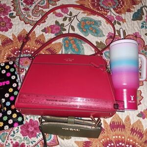 kate spade Red Crossbody Bag with Glossy Finish